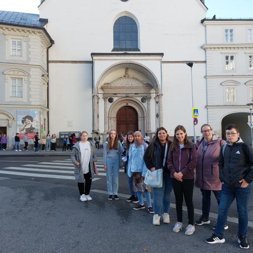 Schüler:innen bei der Stadtrally