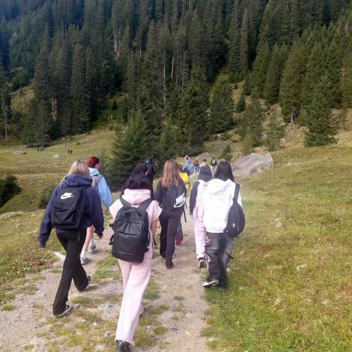 Schüler beim Wandern 