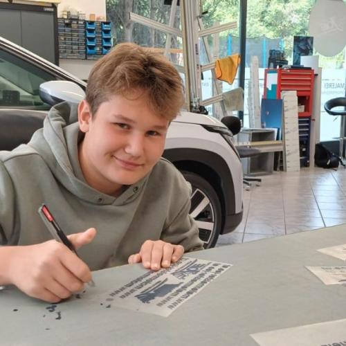Schüler bei der Arbeit