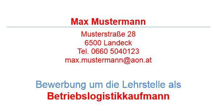 Bewerbungsvorlage