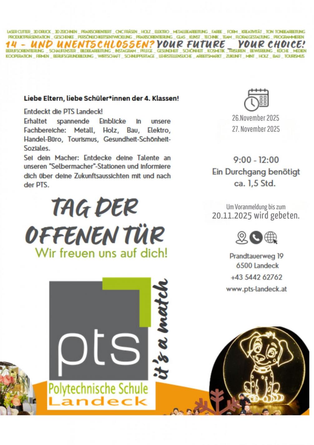 Plakat Tag der offenen Tür. 