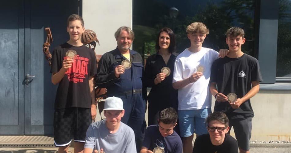 Metallgruppe mit der Chefin des Posthotel Pfunds